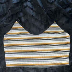SHEIN Yellow and Black Striped Camisole